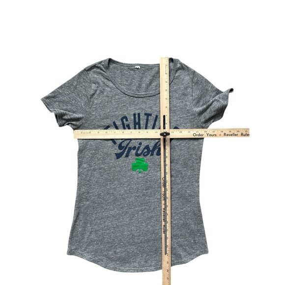 Notre Dame Fighting Irish Shirt Womens Gray Football Under Armour Short Sleeve - Picture 6 of 6